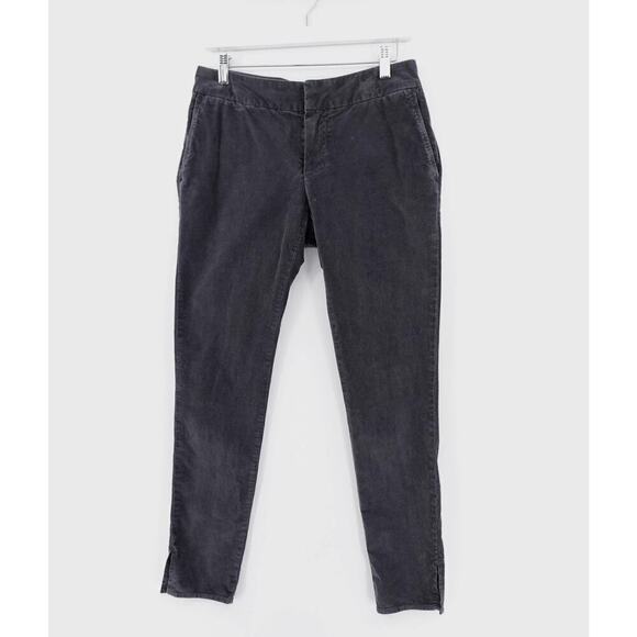 James Perse Corduroy Pants Womens 27 Gray Split Hem Skinny Minimalist Office - Picture 1 of 16